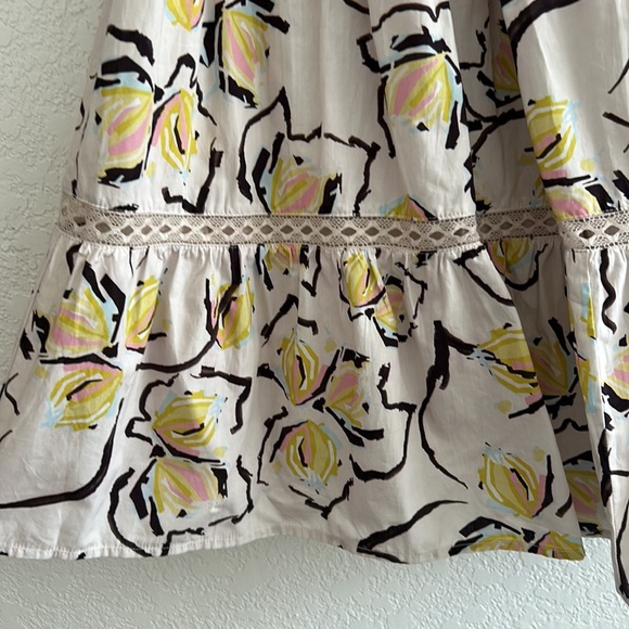 Velvet by Graham & Spencer Anthropologie Cream Floral One Shoulder Dress - Picture 5 of 7